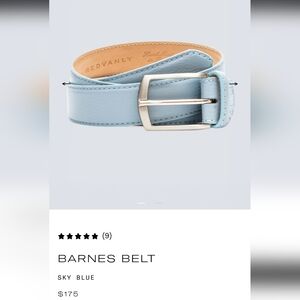 RedVanly Barnes Sky Blue Leather Belt Size 36 Or 38